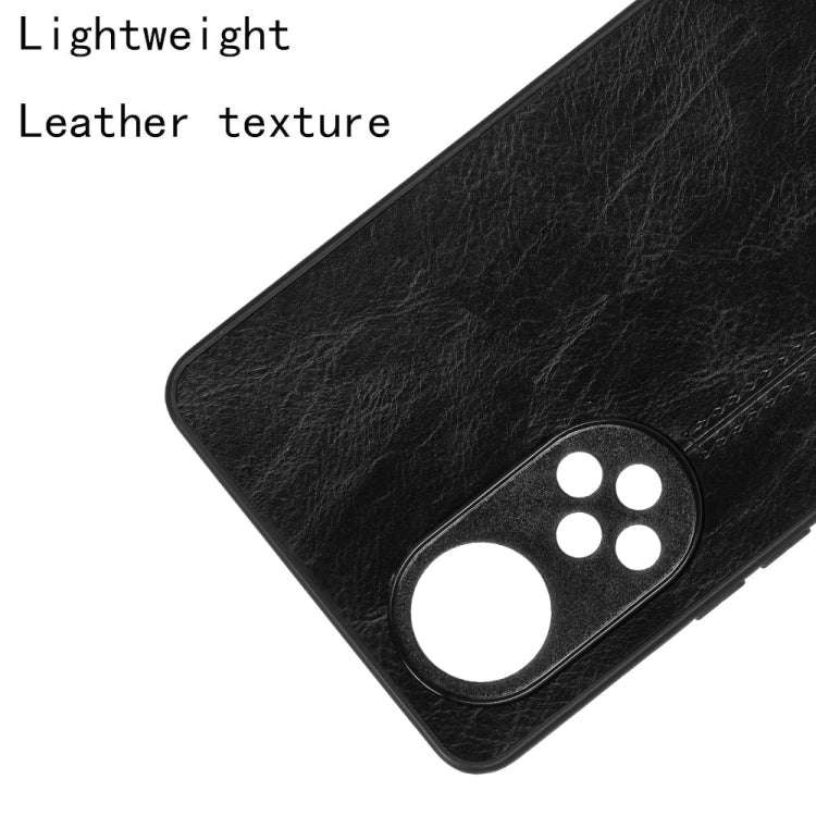 For Honor 50 Sewing Cow Pattern Skin Phone Case(Black)