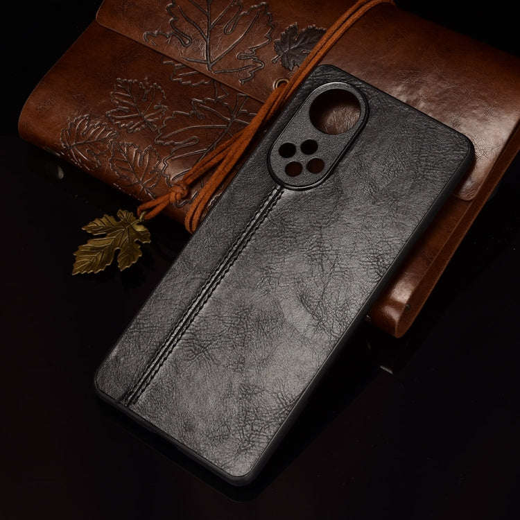 For Honor 50 Sewing Cow Pattern Skin Phone Case(Black)