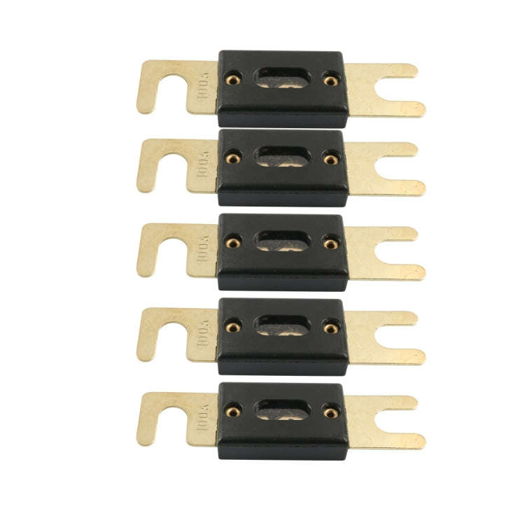 A6801 5 PCS 100A Gold-plated Large Forkbolt Car ANL Fuse