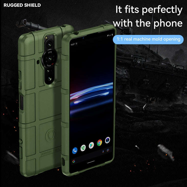 For Sony Xperia Pro-I Full Coverage Shockproof TPU Phone Case(Green)
