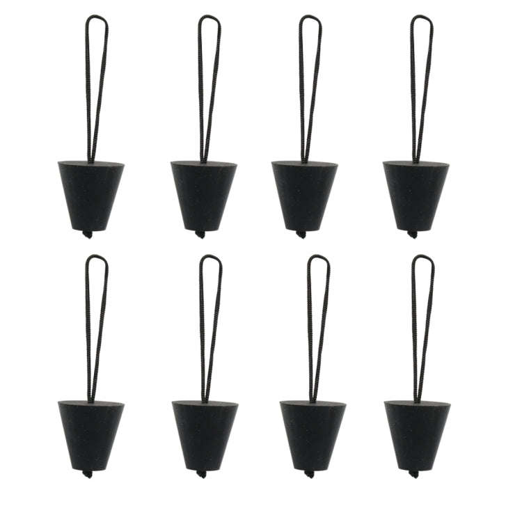 A6703 8 in 1 Black Kayak Silicone Drain Hole Plug