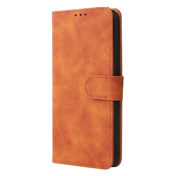 For Motorola Moto G Power 2022 Skin Feel Magnetic Horizontal Flip Leather Phone Case(Brown)