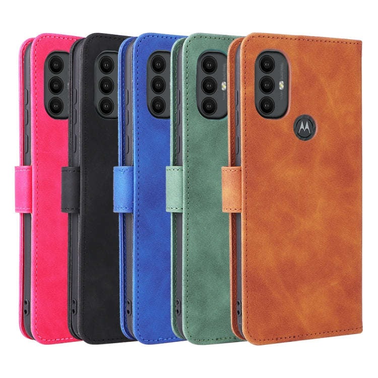 For Motorola Moto G Power 2022 Skin Feel Magnetic Horizontal Flip Leather Phone Case(Brown)