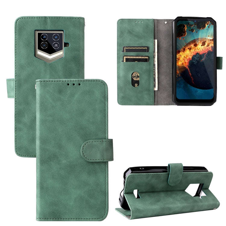 For Oukitel WP15 5G Solid Color Skin Feel Magnetic Buckle Leather Phone Case(Green)