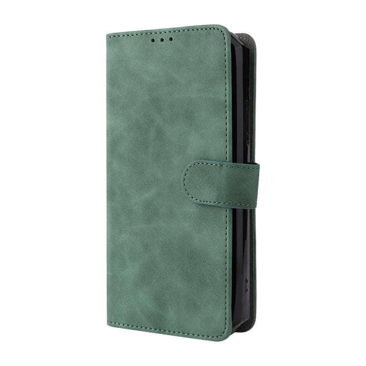 For Oukitel WP15 5G Solid Color Skin Feel Magnetic Buckle Leather Phone Case(Green)