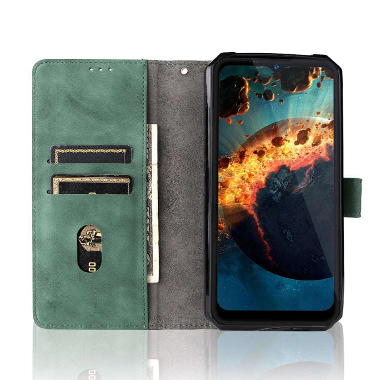 For Oukitel WP15 5G Solid Color Skin Feel Magnetic Buckle Leather Phone Case(Green)