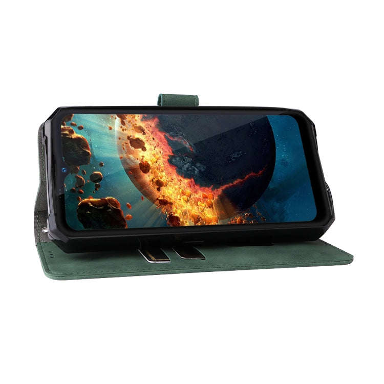 For Oukitel WP15 5G Solid Color Skin Feel Magnetic Buckle Leather Phone Case(Green)