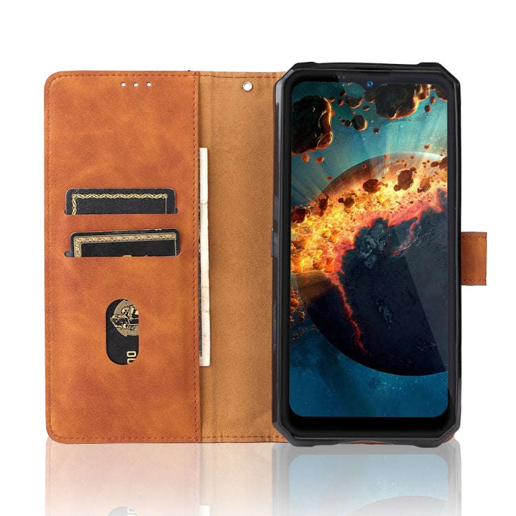 For Oukitel WP15 5G Solid Color Skin Feel Magnetic Buckle Leather Phone Case(Brown)