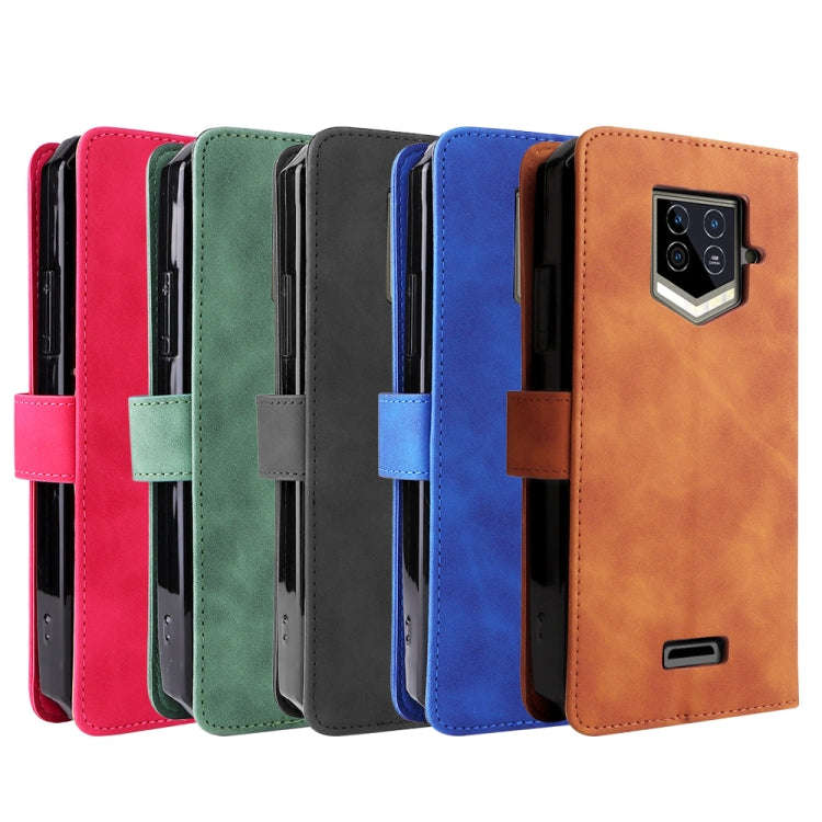 For Oukitel WP15 5G Solid Color Skin Feel Magnetic Buckle Leather Phone Case(Brown)