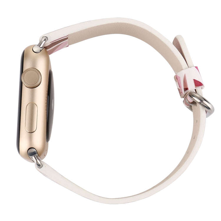 For Apple Watch Series 7 45mm / 6 & SE & 5 & 4 44mm / 3 & 2 & 1 42mm Fashion Strap Watch Band(Red)