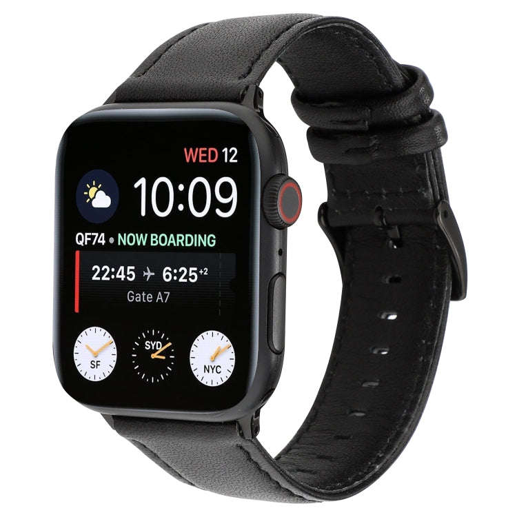 For Apple Watch Series 9&8&7 41mm / SE 3&SE 2&6&SE&5&4 40mm / 3&2&1 38mm Oil Wax Crazy Horse Text...
