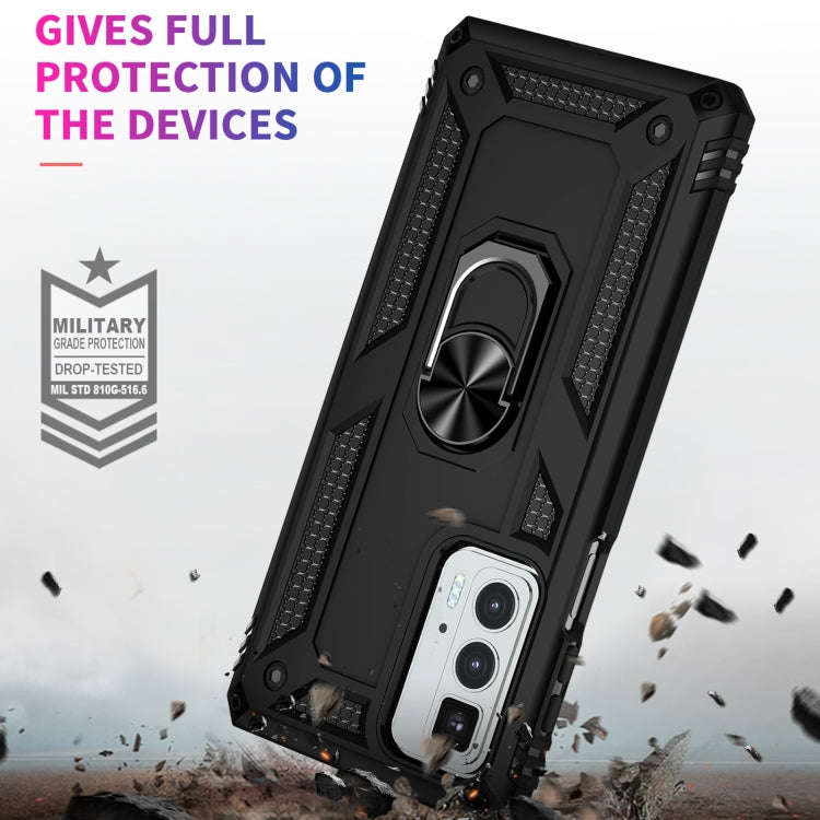 For Motorola Edge 20 Pro Shockproof TPU + PC Phone Case(Black)