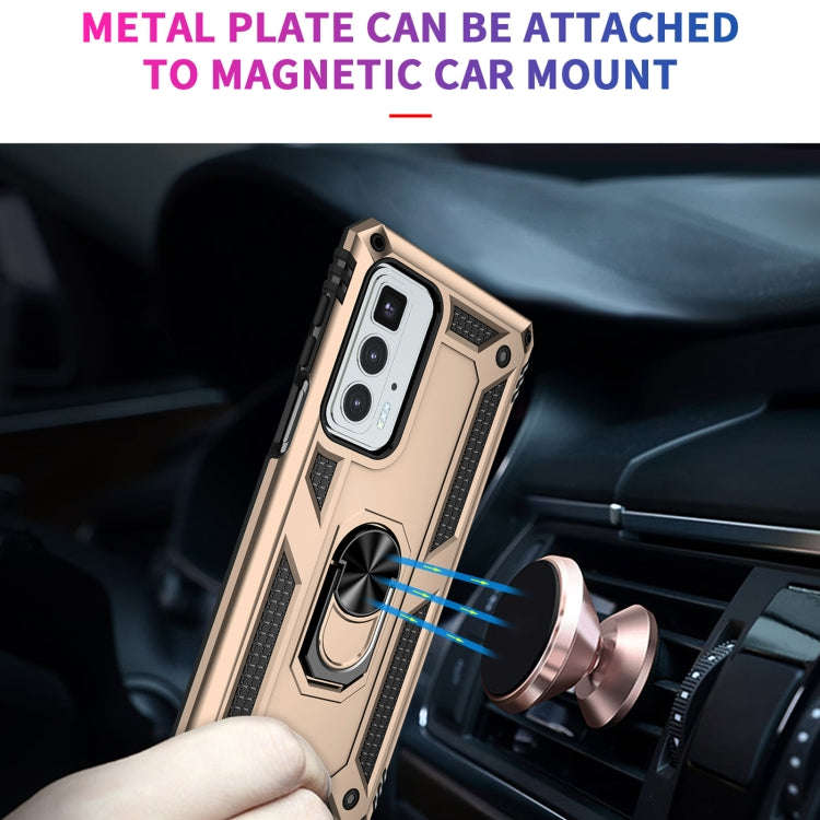 For Motorola Edge 20 Pro Shockproof TPU + PC Phone Case(Gold)