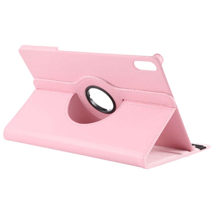 For Lenovo Tab P12 Pro 12.6 Litchi Texture Solid Color Leather Tablet Case(Pink)