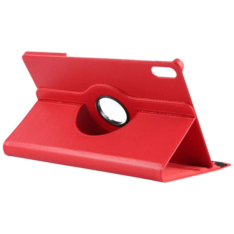 For Lenovo Tab P12 Pro 12.6 Litchi Texture Solid Color Leather Tablet Case(Red)