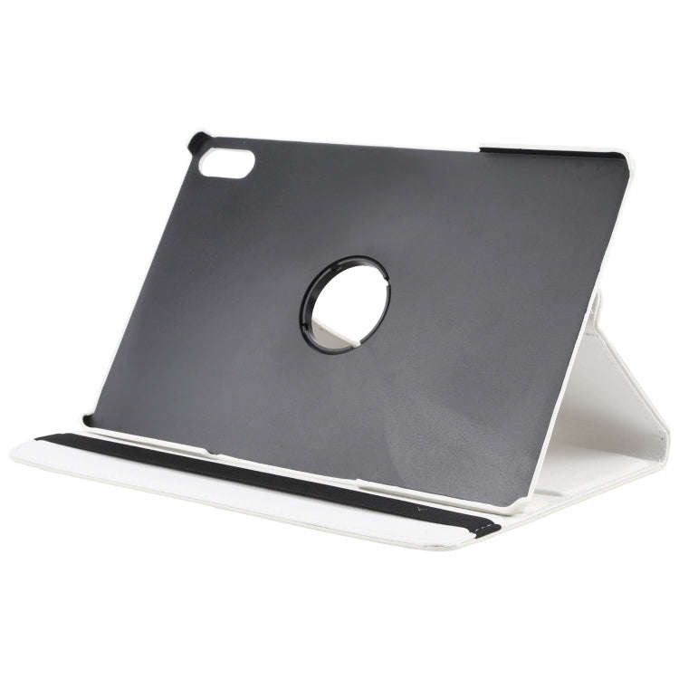 For Lenovo Tab P12 Pro 12.6 Litchi Texture Solid Color Leather Tablet Case(White)