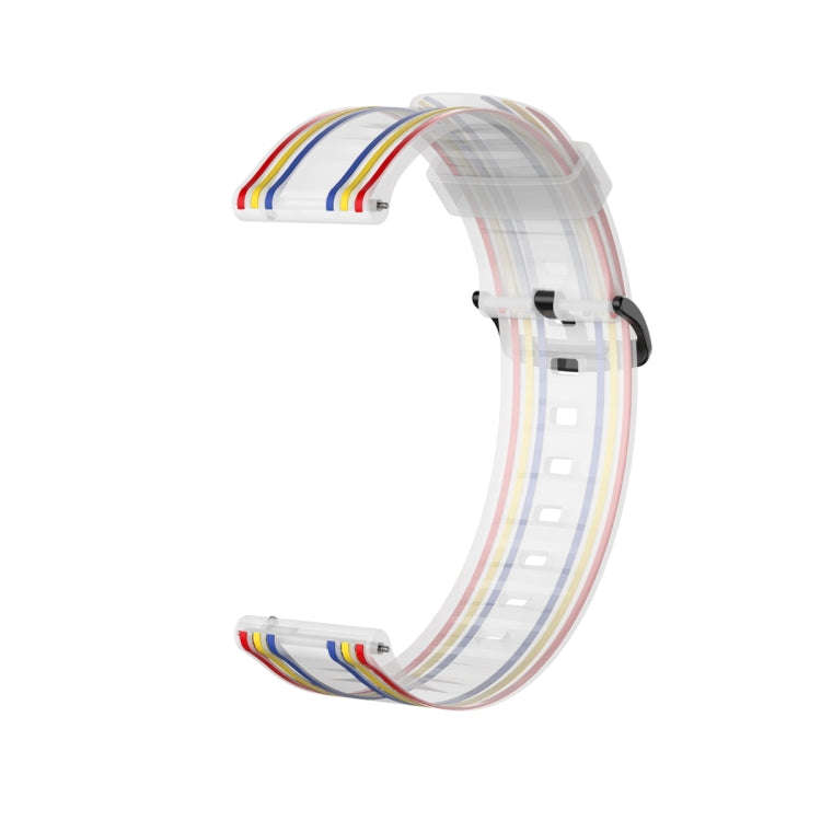 22mm Stripe Silicone Watch Band(Transparent)
