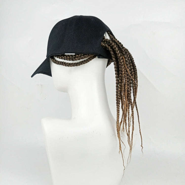 Dreadlocks Wig Hat One-piece Headgear for Men and Women, Style: Black Cap(Light Brown Braid About...