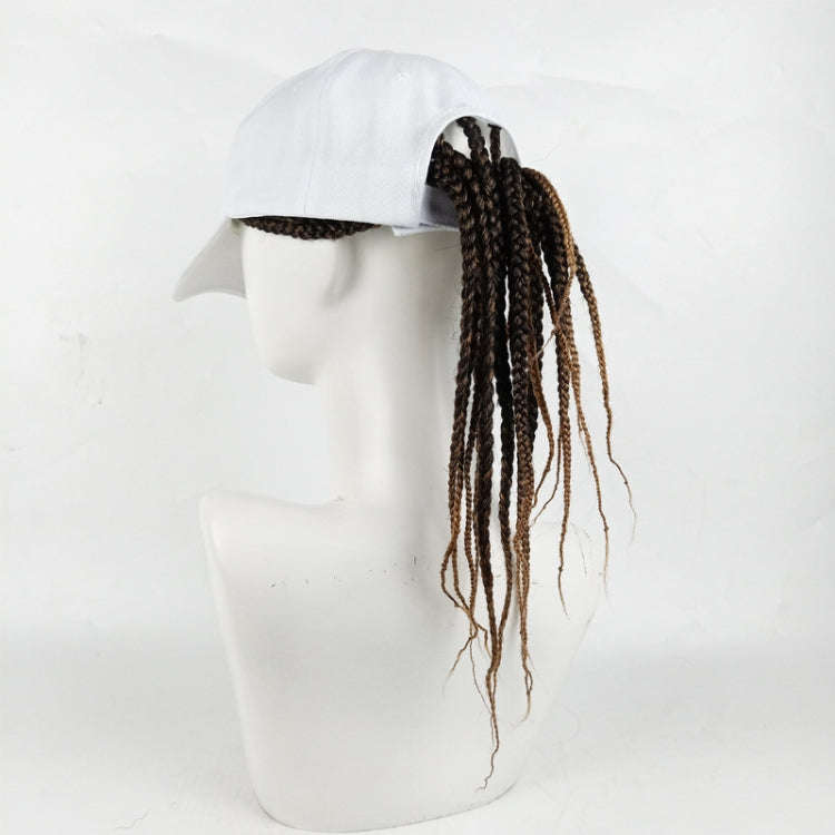 Dreadlocks Wig Hat One-piece Headgear for Men and Women, Style: White Cap(Light Brown Braid About...