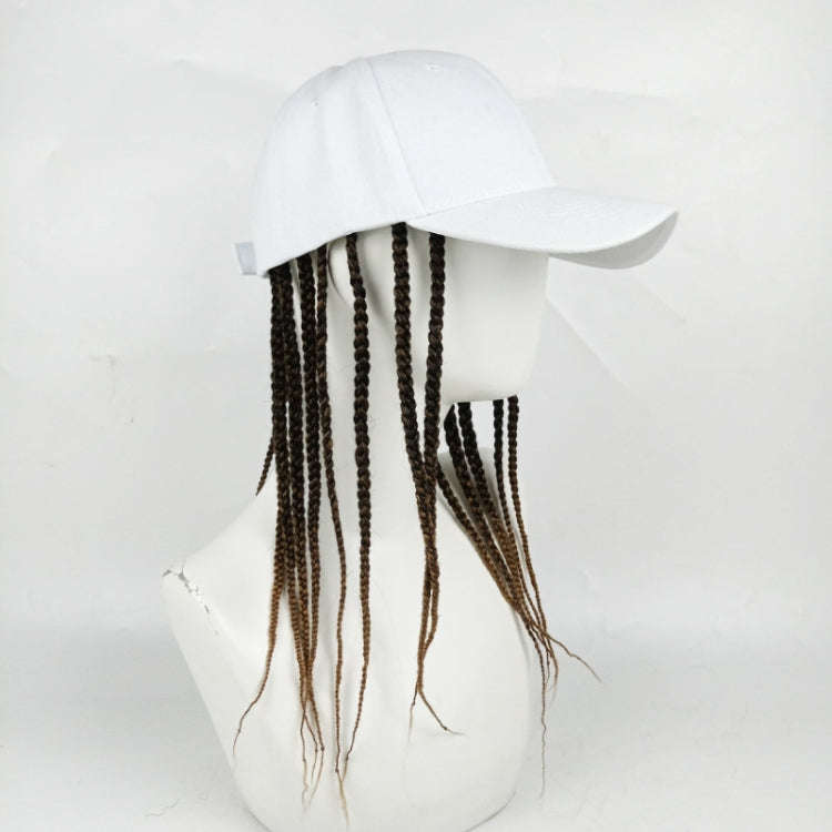 Dreadlocks Wig Hat One-piece Headgear for Men and Women, Style: White Cap(Light Brown Braid About...