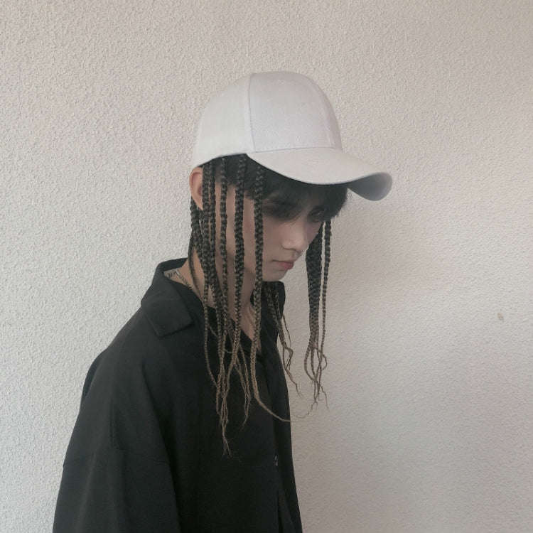 Dreadlocks Wig Hat One-piece Headgear for Men and Women, Style: White Cap(Light Brown Braid About...