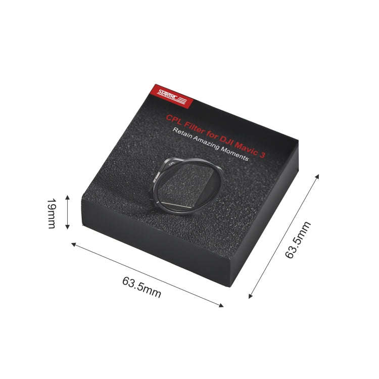 For DJI Mavic 3 STARTRC 1110300 CPL Lens Filter(Black)