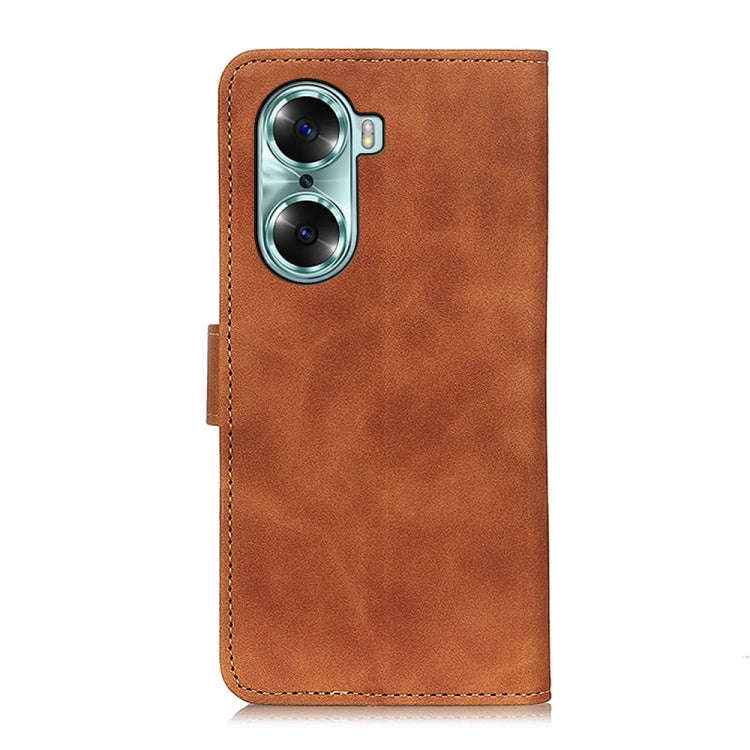 For Huawei Honor 60 KHAZNEH Retro Texture Horizontal Flip Leather Phone Case(Brown)