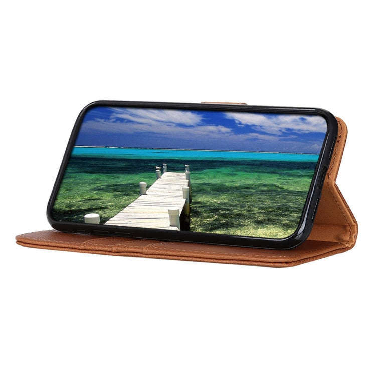 For Huawei Honor 60 KHAZNEH Cowhide Texture Horizontal Flip Leather Phone Case(Brown)