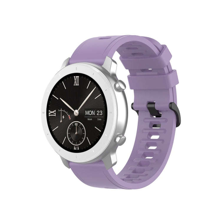 For Amazfit GTR Silicone Smart Watch Watch Band, Size:20mm(Light Purple)