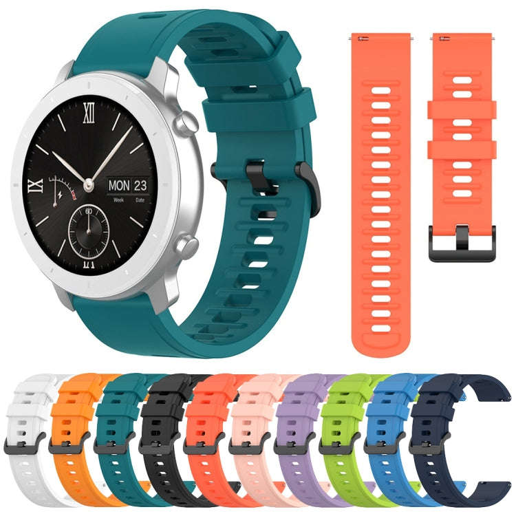 For Amazfit GTR Silicone Smart Watch Watch Band, Size:20mm(White)