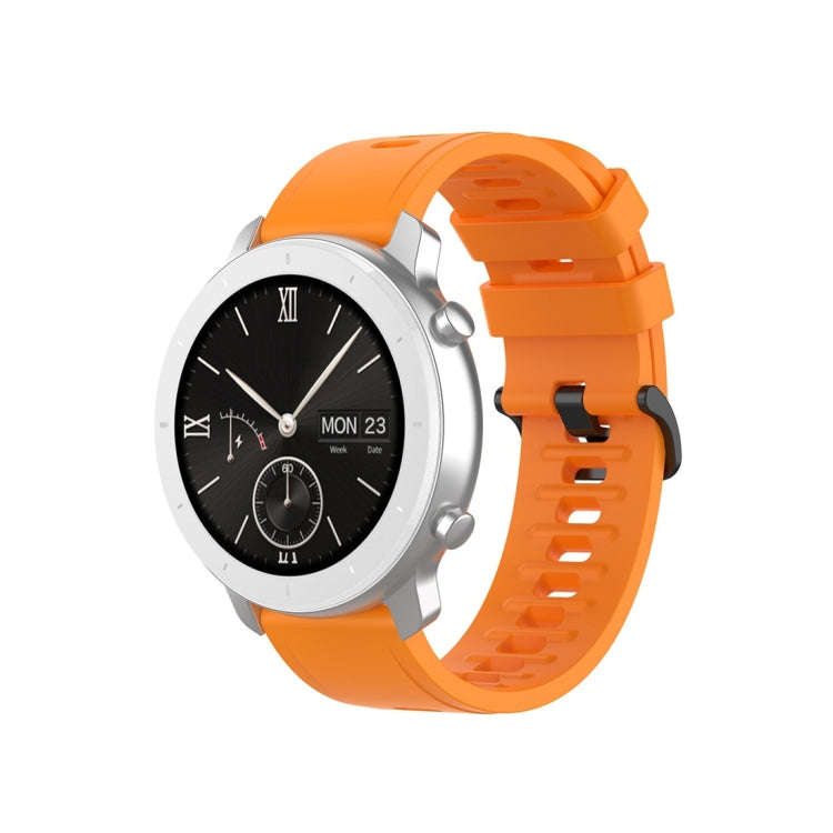 For Amazfit GTR Silicone Smart Watch Watch Band, Size:22mm(Orange)