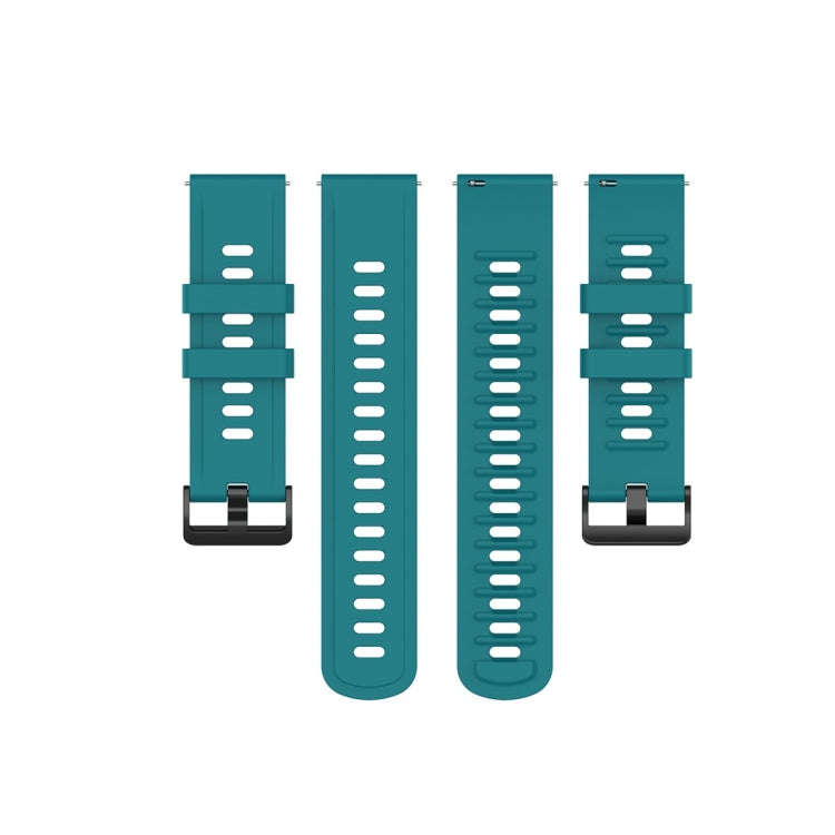 For Amazfit GTR Silicone Smart Watch Watch Band, Size:22mm(Dark Green)