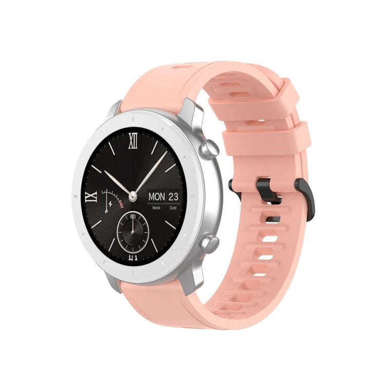 For Amazfit GTR Silicone Smart Watch Watch Band, Size:22mm(Light Pink)