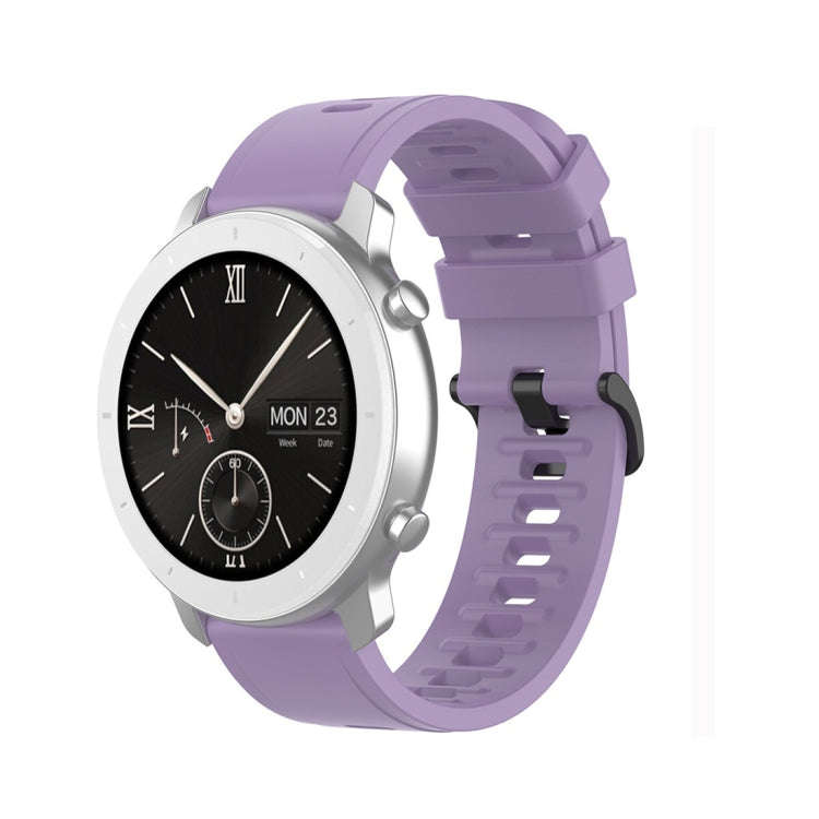 For Amazfit GTR Silicone Smart Watch Watch Band, Size:22mm(Light Purple)