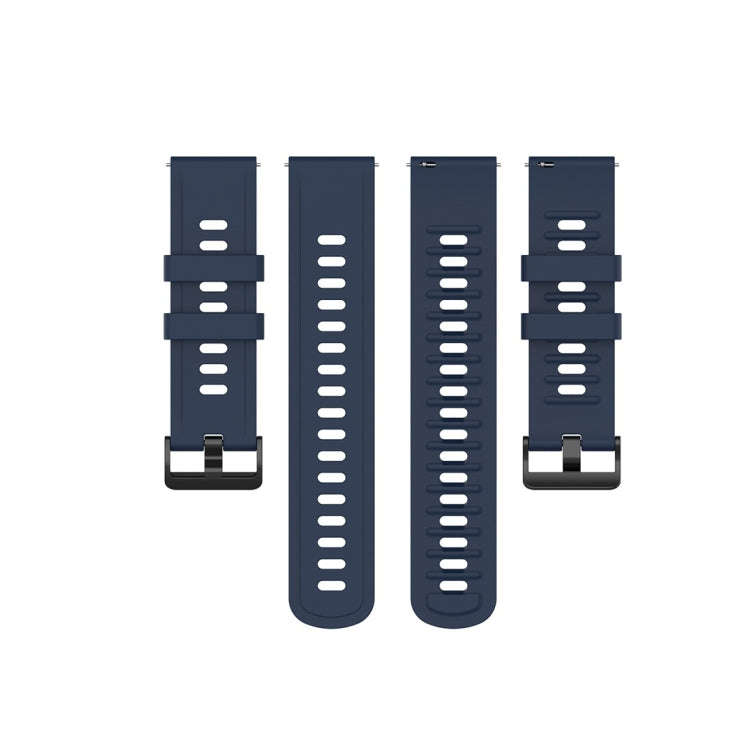 For Amazfit GTR Silicone Smart Watch Watch Band, Size:22mm(Dark Blue)