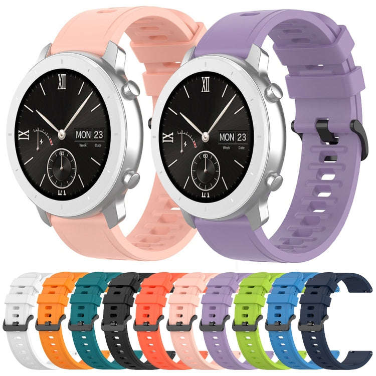 For Amazfit GTR Silicone Smart Watch Watch Band, Size:22mm(Light Purple)