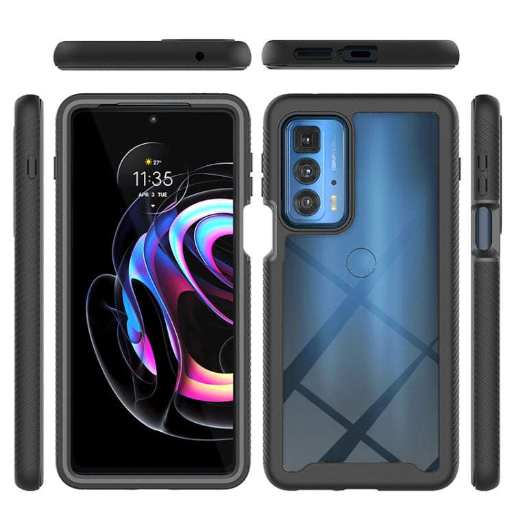 For Motorola Edge 20 Pro Starry Sky PC + TPU Phone Case with PET Film(Royal Blue)