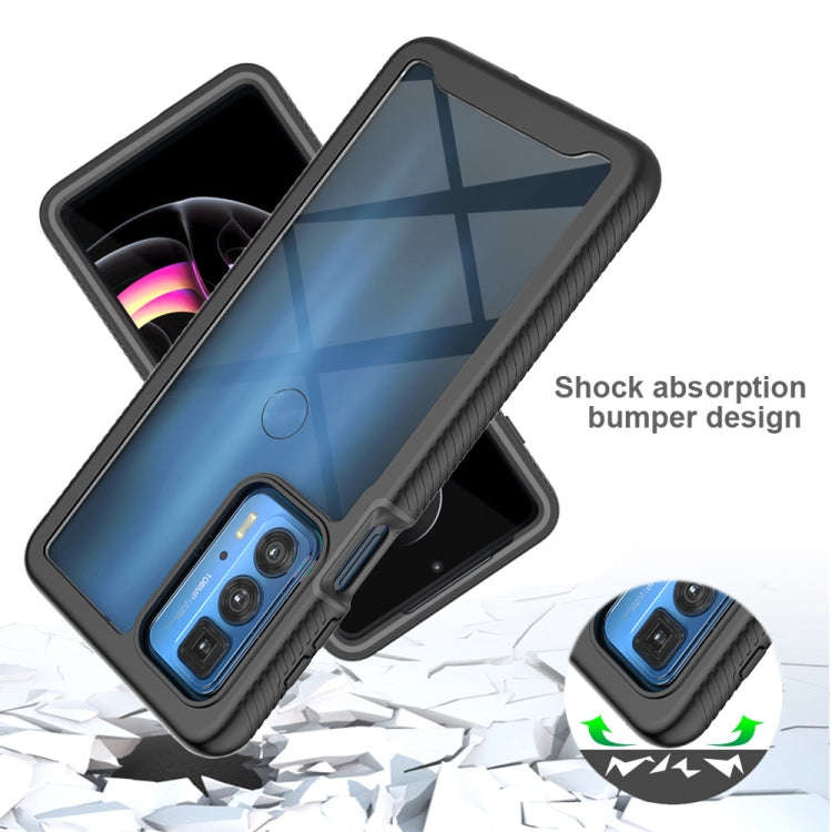 For Motorola Edge 20 Pro Starry Sky PC + TPU Phone Case with PET Film(Royal Blue)