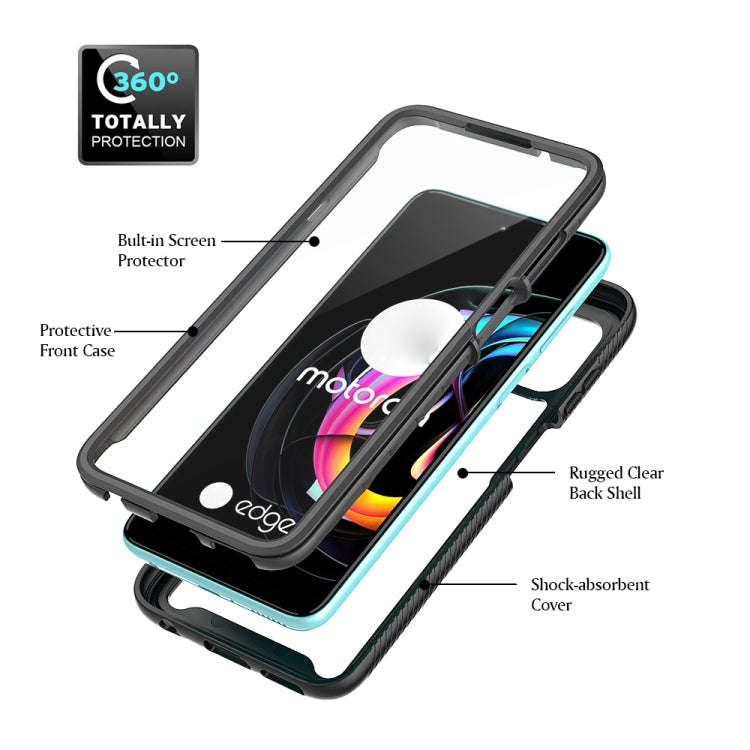 For Motorola Edge 20 Lite Starry Sky PC + TPU Phone Case with PET Film(Black)