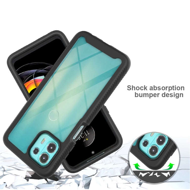For Motorola Edge 20 Lite Starry Sky PC + TPU Phone Case with PET Film(Black)