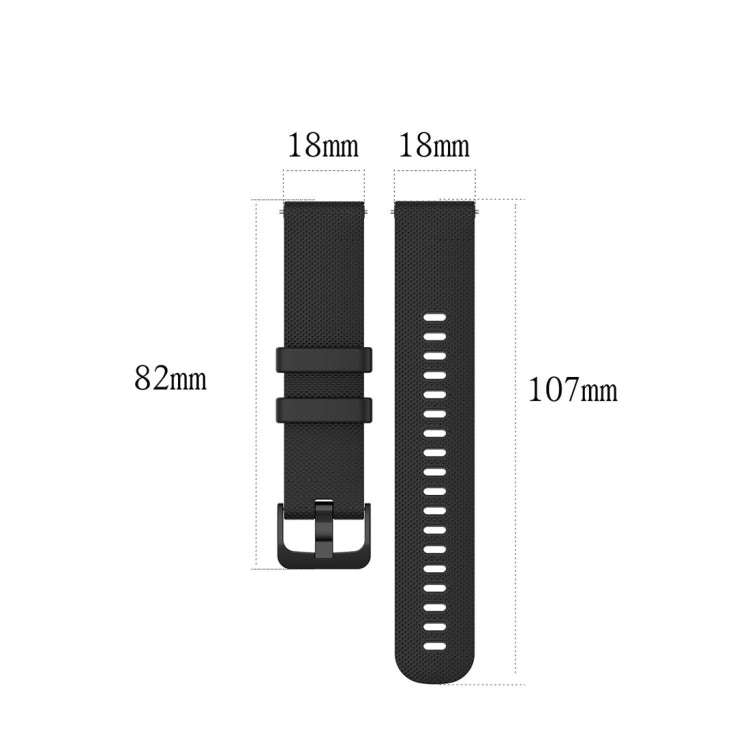 For Garmin Silicone Smart Watch Watch Band, Size:18mm Universal(Wine Red)