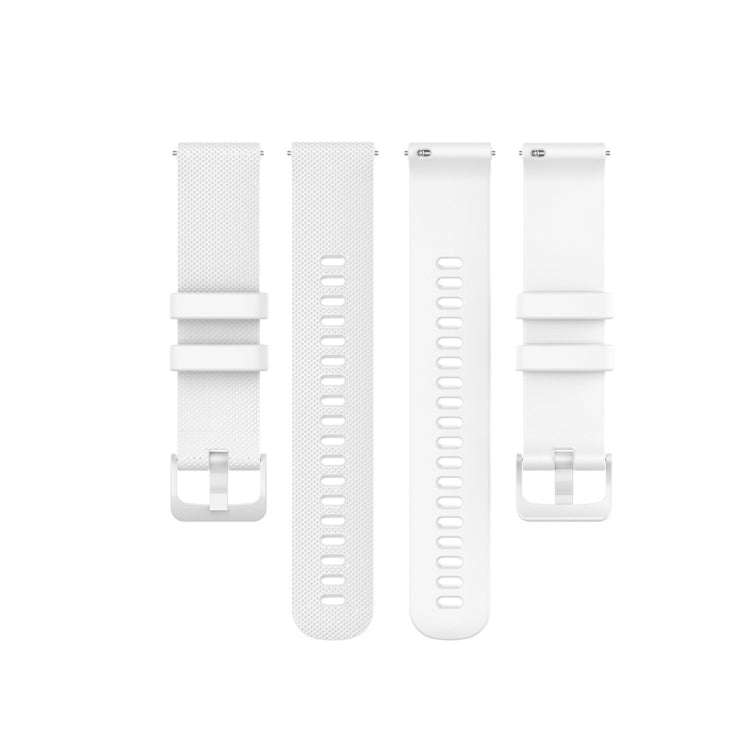 For Garmin Silicone Smart Watch Watch Band, Size:20mm Universal(White)