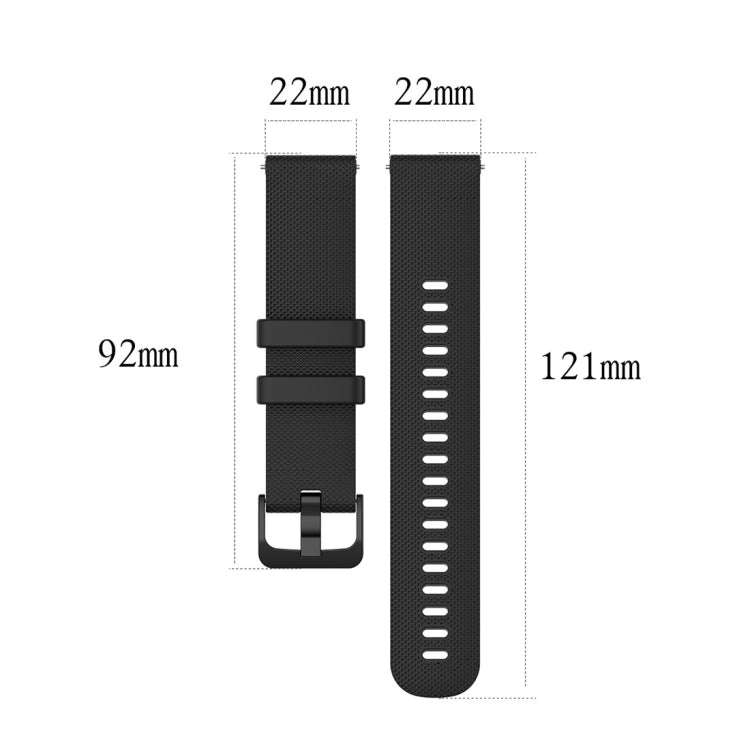 For Garmin Silicone Smart Watch Watch Band, Size:22mm Universal(Blue)