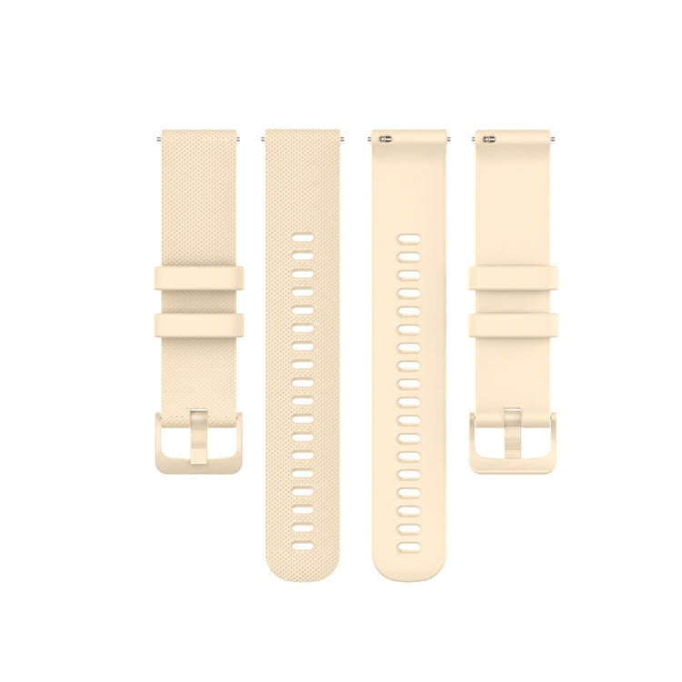 For Garmin Silicone Smart Watch Watch Band, Size:22mm Universal(Cream Color)