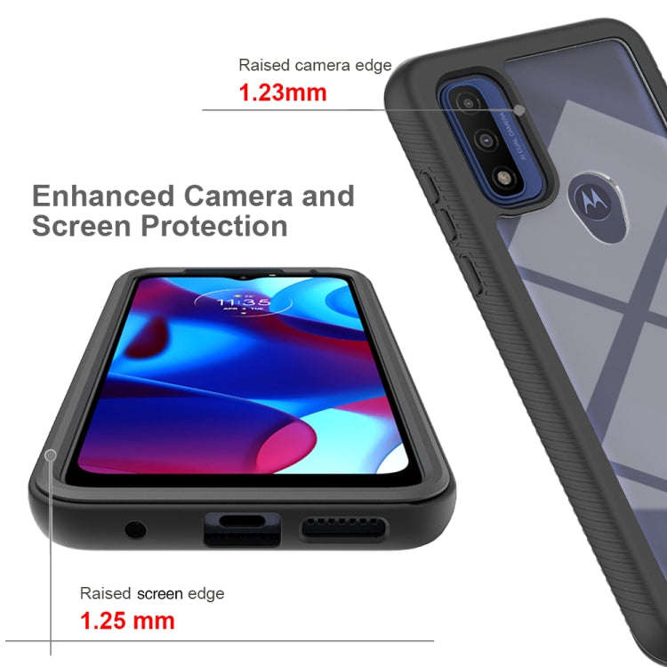 For Motorola Moto G Pure Starry Sky Solid Color Series Shockproof PC + TPU Protective Phone Case(...