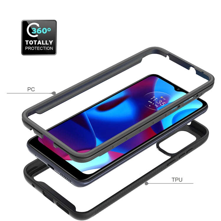 For Motorola Moto G Pure Starry Sky Solid Color Series Shockproof PC + TPU Protective Phone Case(...