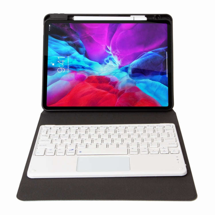 H-102C Touch Bluetooth Keyboard Leather Case with Rear Three-fold Holder For iPad 10.2 2020 & 201...