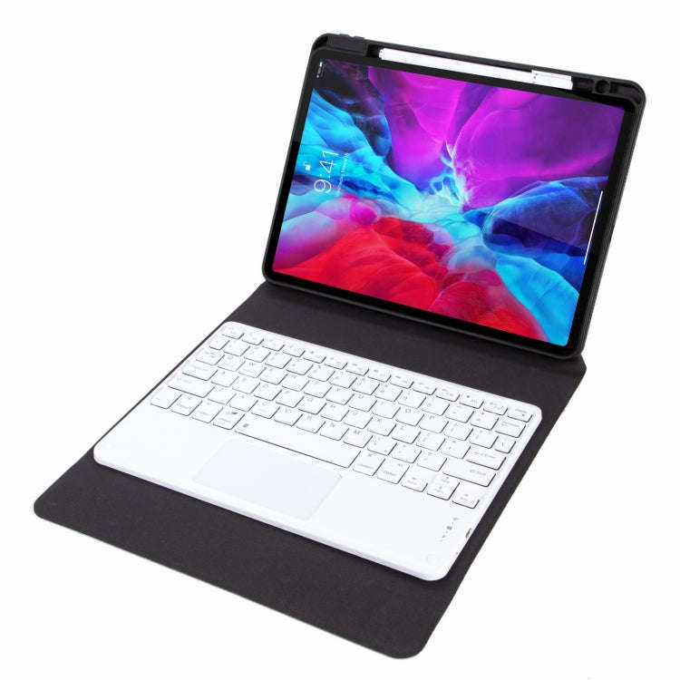 H-102C Touch Bluetooth Keyboard Leather Case with Rear Three-fold Holder For iPad 10.2 2020 & 201...