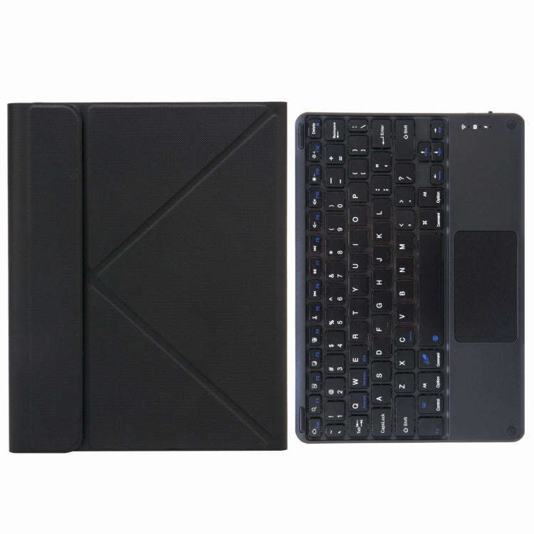 H-102C Touch Bluetooth Keyboard Leather Case with Rear Three-fold Holder For iPad 10.2 2020 & 201...