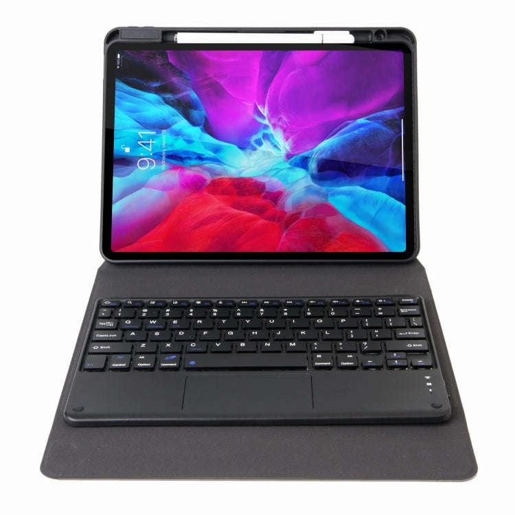 H-102C Touch Bluetooth Keyboard Leather Case with Rear Three-fold Holder For iPad 10.2 2020 & 201...